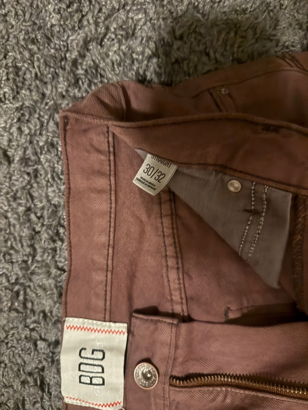 BDG Rust-Brown Slim Straight Chinos - Picture 3 of 5